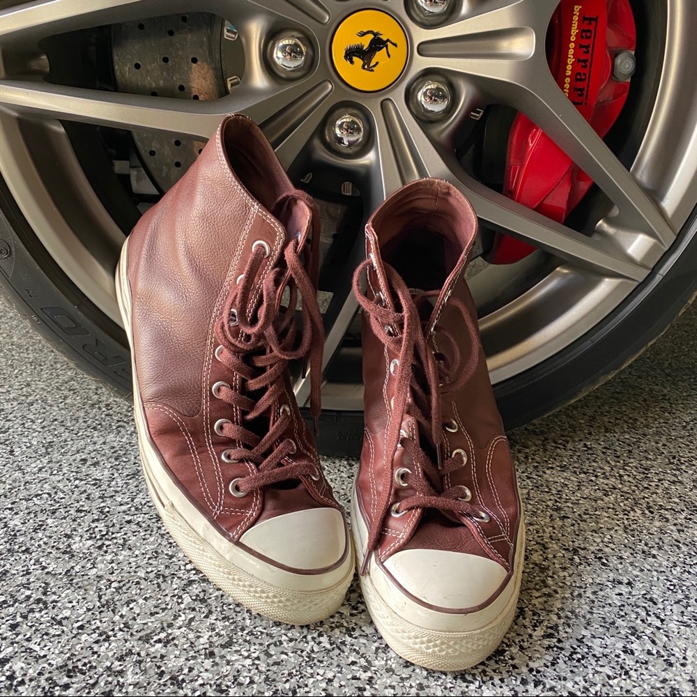 Men’s Brown Luxe Leather Converse Size 12